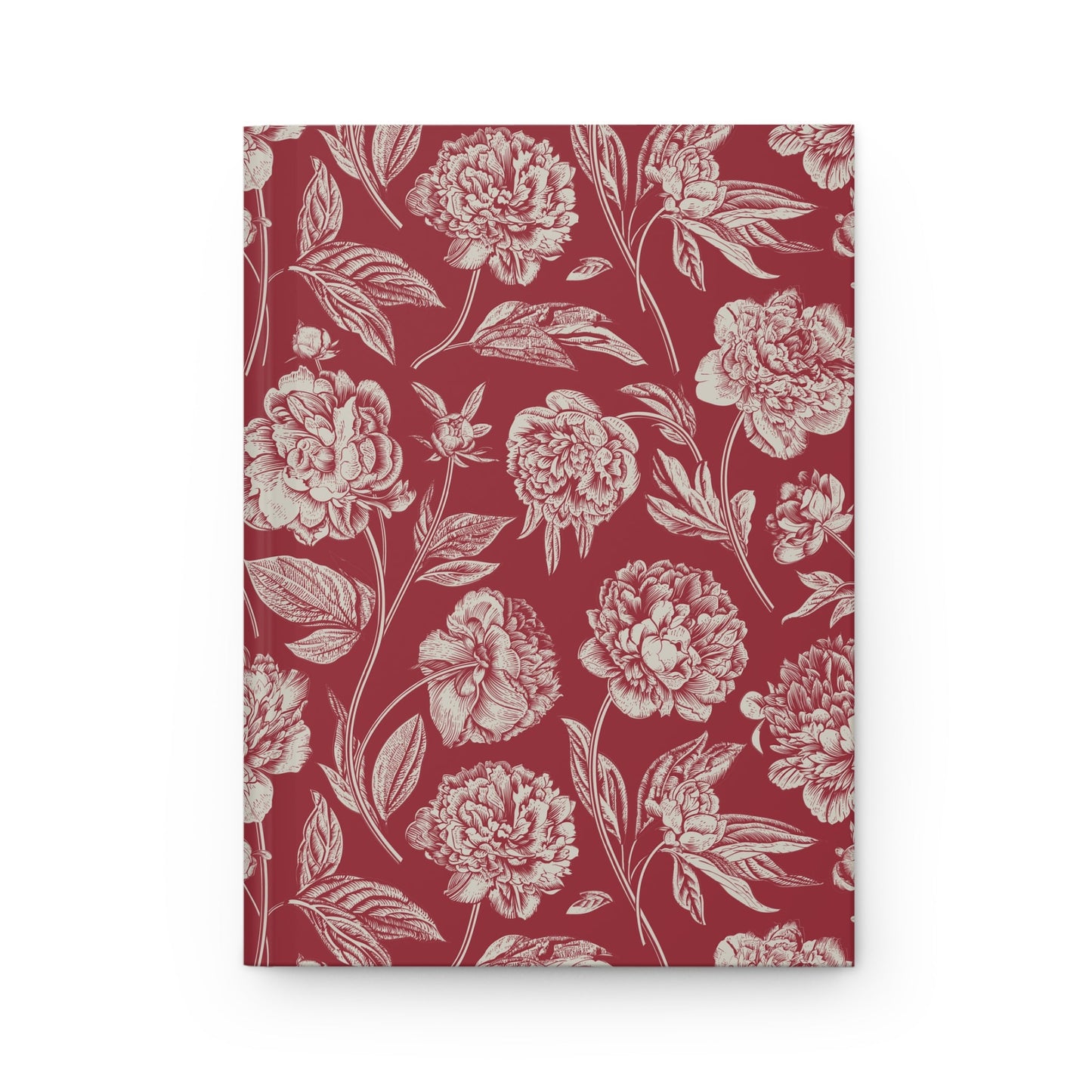 Hardcover Journal | Maroon & White | Peony