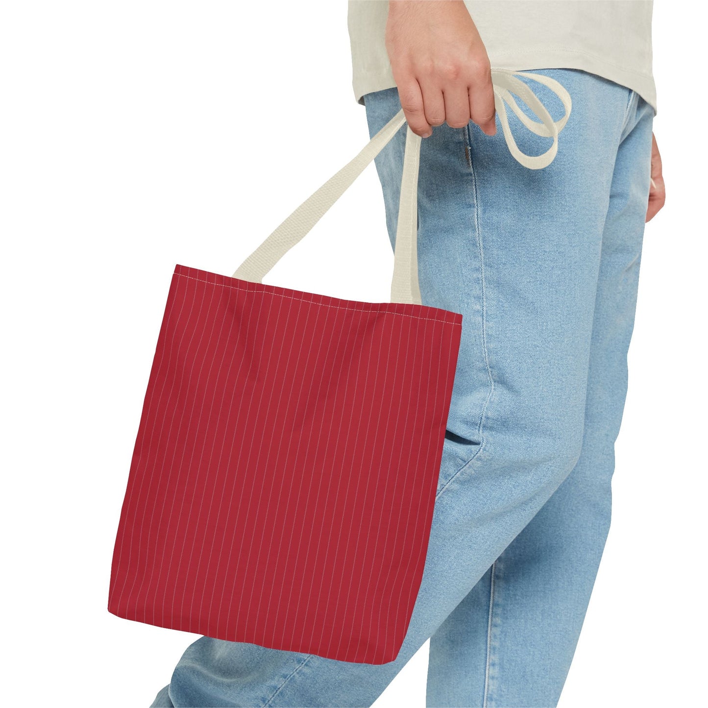 Totes | Red & Gray | Pinstripe