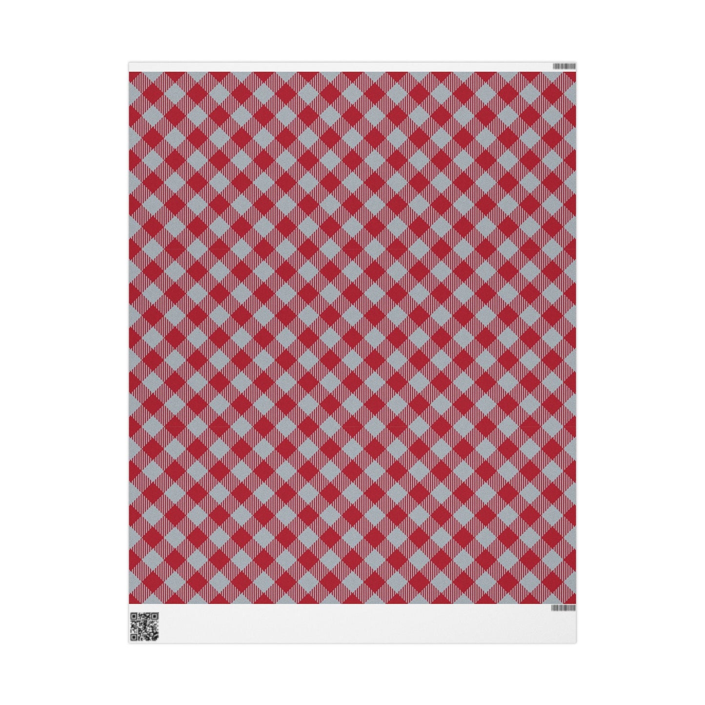 Gift Wrap | Red & Gray | Gingham