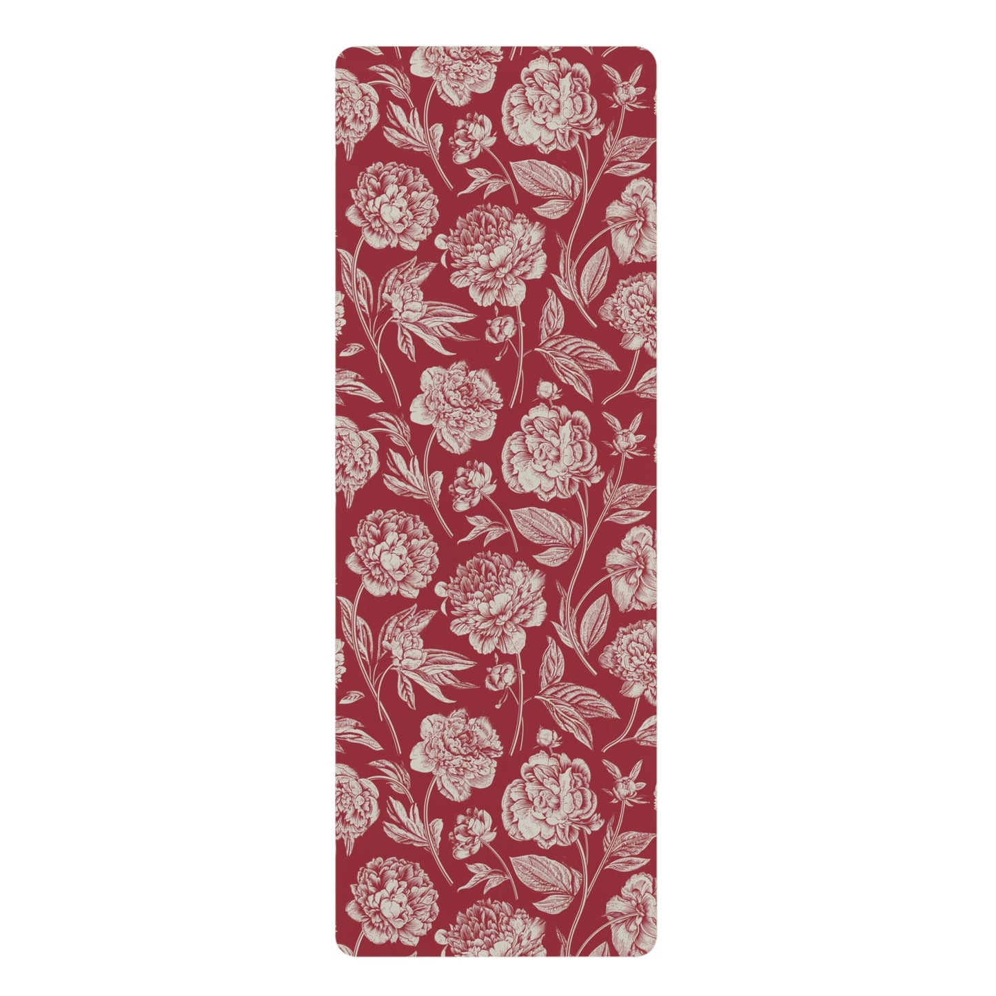 Yoga Mat | Maroon & White | Peony
