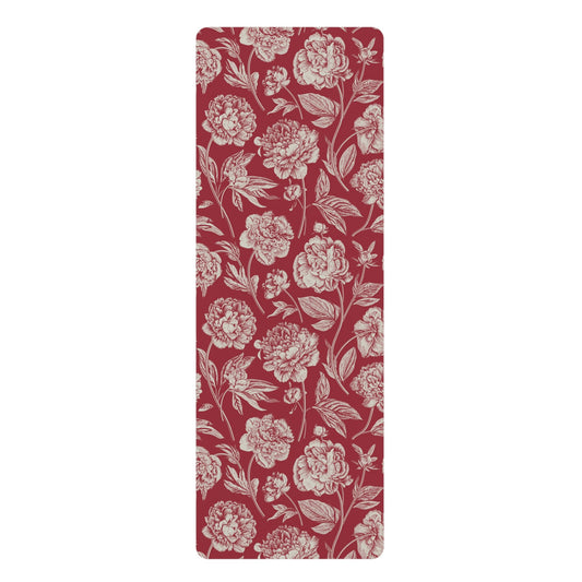 Yoga Mat | Maroon & White | Peony