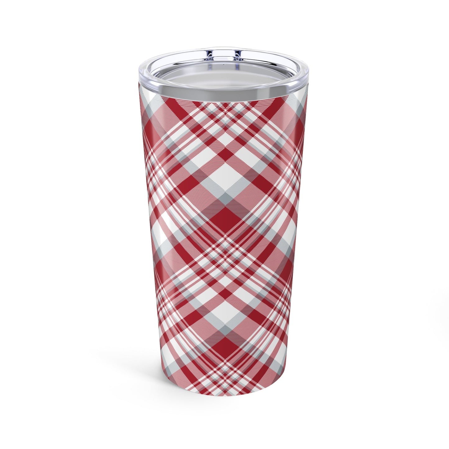 Tumbler | Red & Gray | Tartan