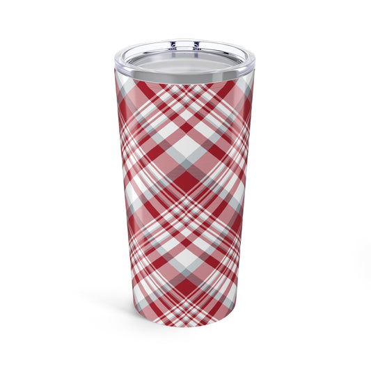 Tumbler | Red & Gray | Tartan