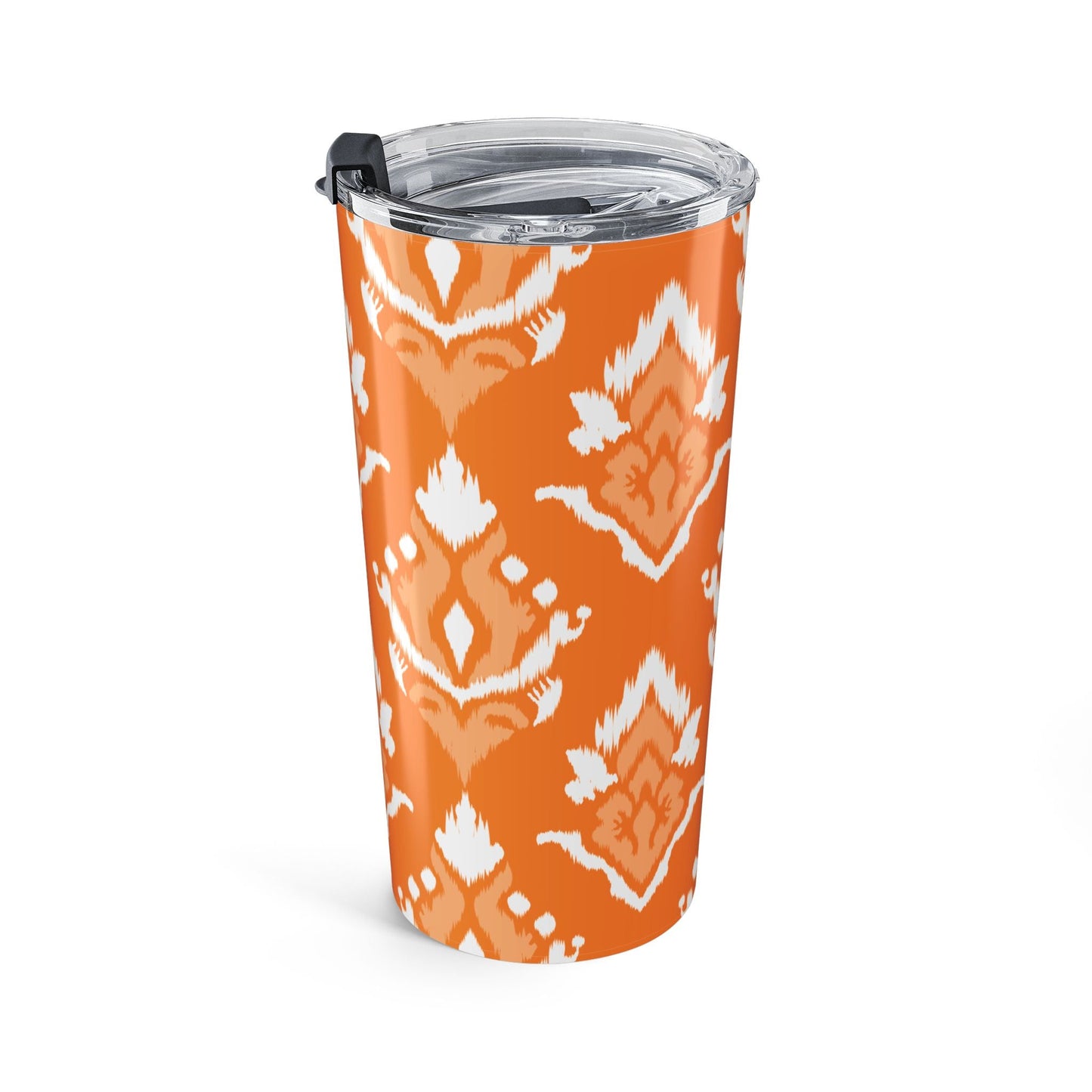 Tumbler | Orange & White | Ikat