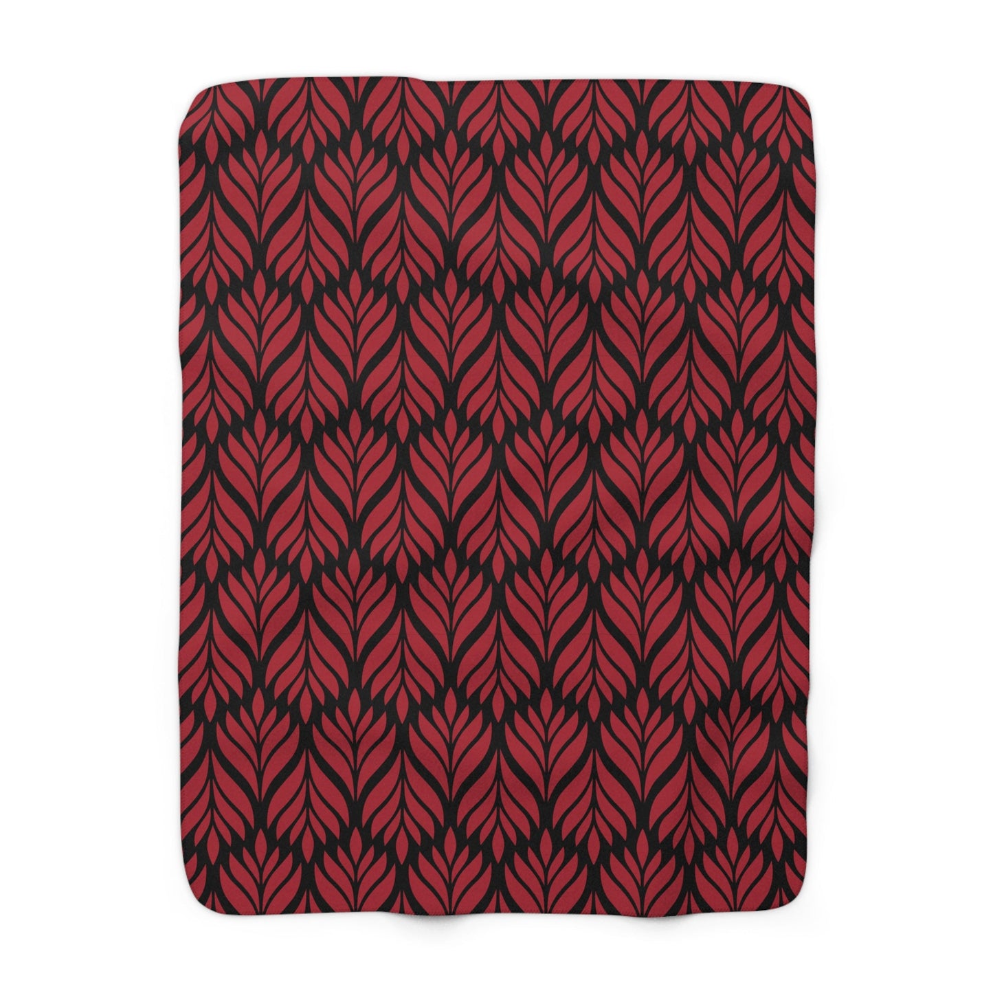 Sherpa Fleece Blanket | Red & Black | Palm