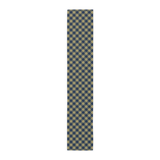 Table Runner | Blue & Gold | Gingham