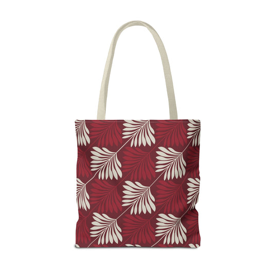 Tote Bag | Maroon & White | Deco