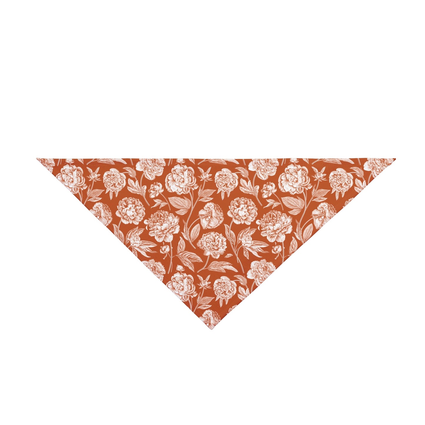 Pet Bandana | Dark Orange & White | Peony