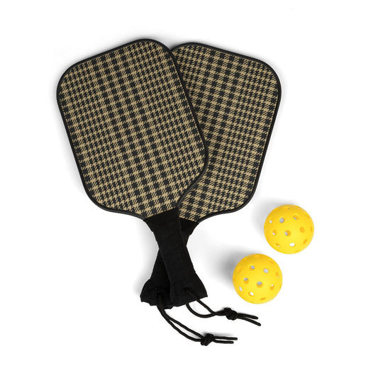 Pickleball Paddle Kit | Black & Gold | Tweed