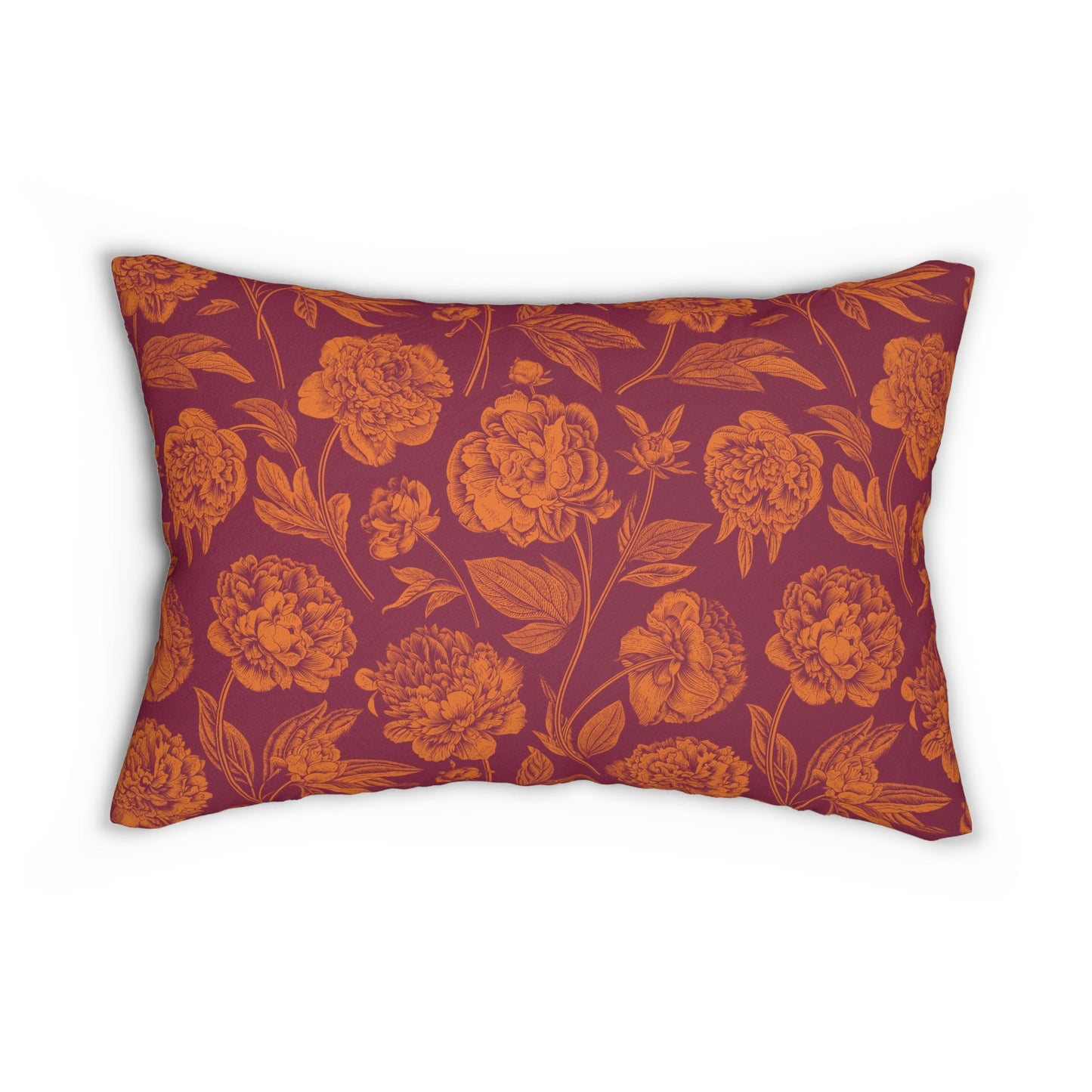 Pillow | Maroon & Orange | Peony