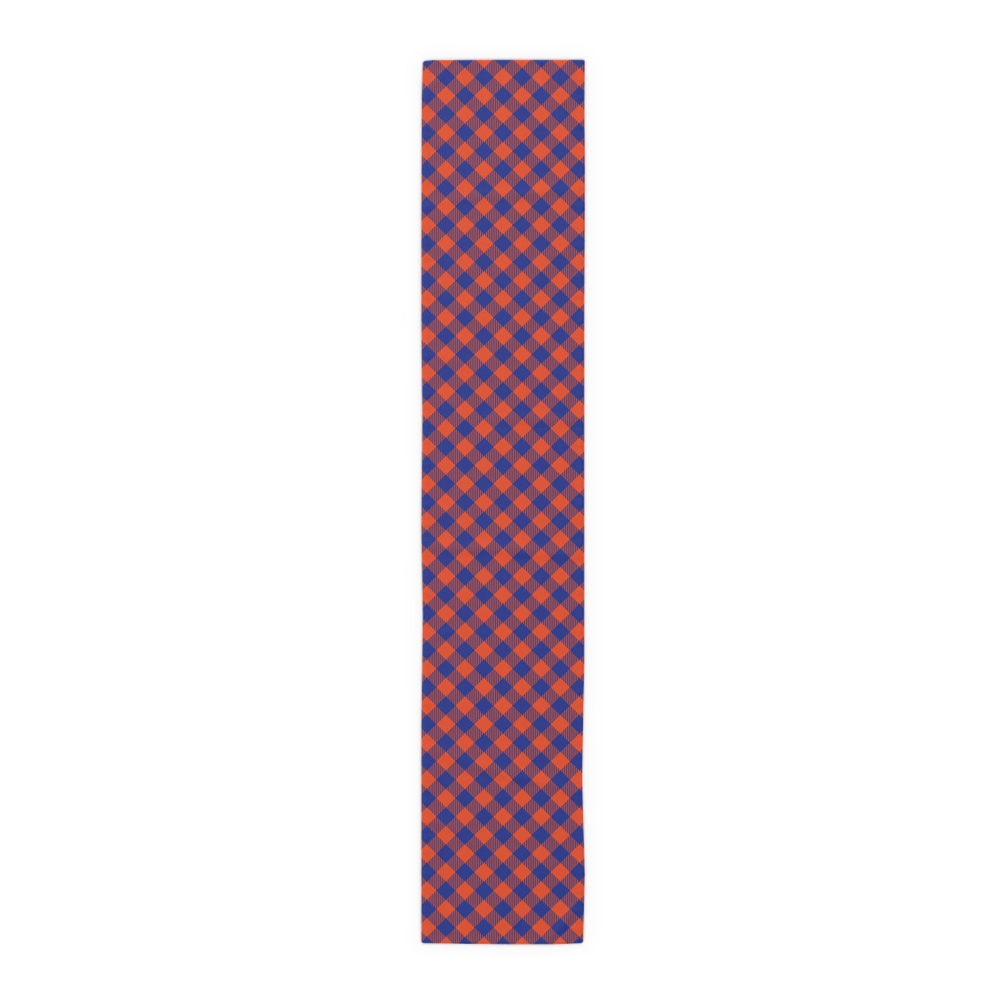 Table Runner | Bright Blue & Orange | Gingham