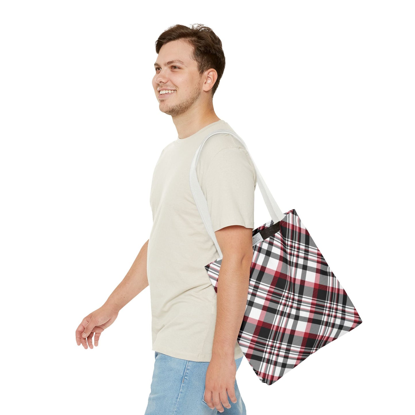 Tote Bag | Red & Black | Tartan