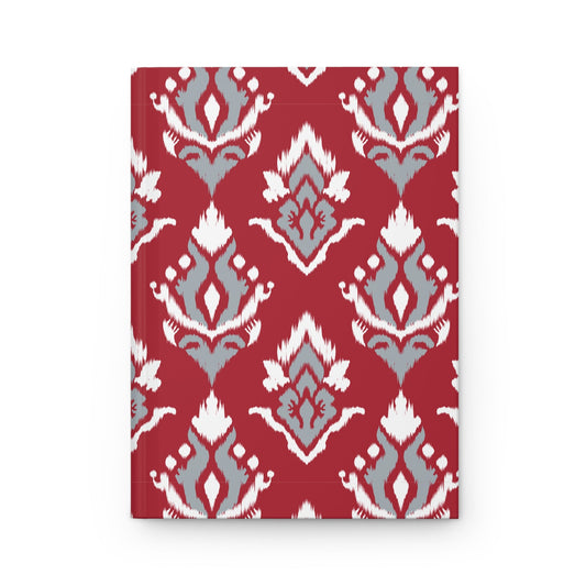Journal | Red & Gray | Ikat