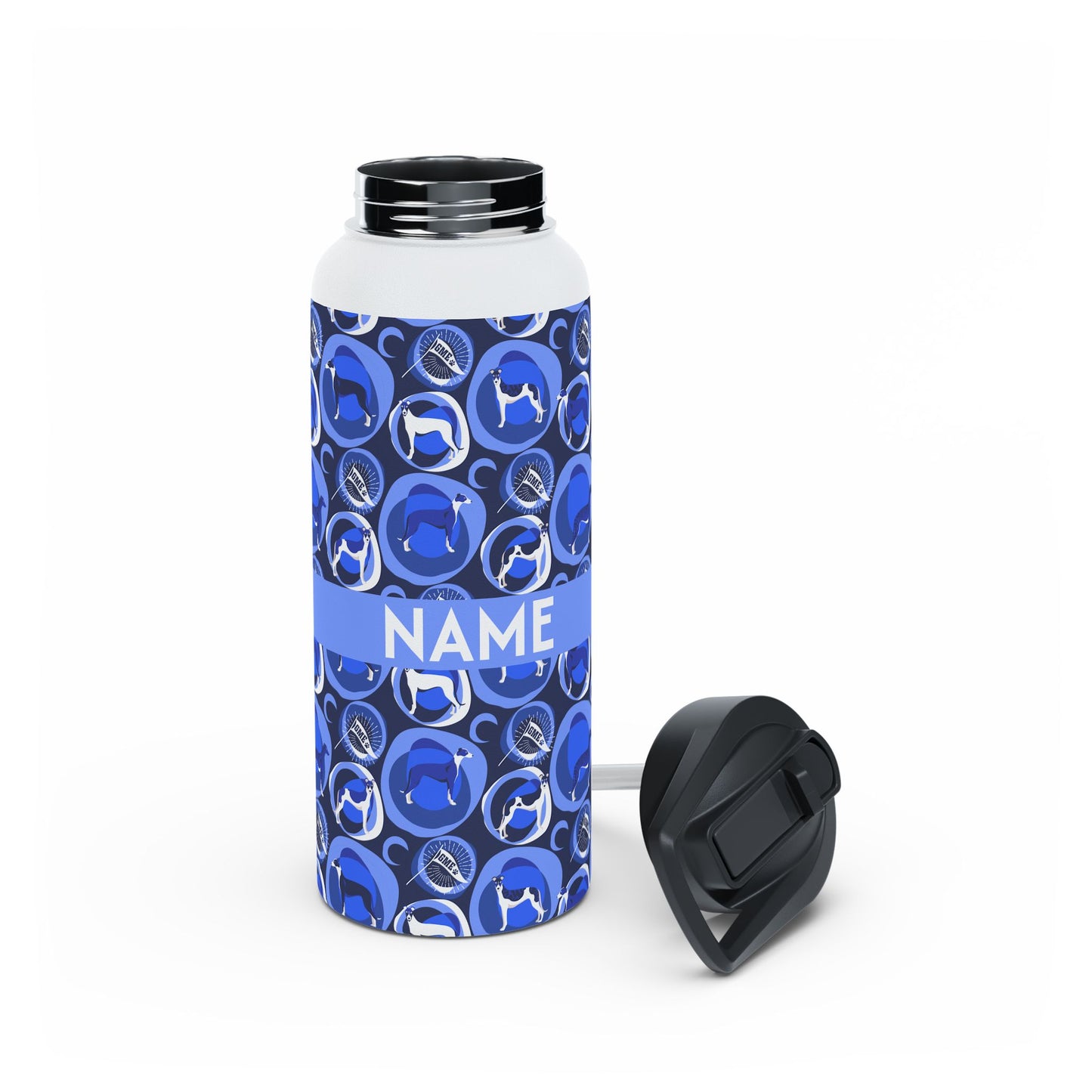 Insulated Water Bottle | Greyhounds | Blue Bubbles