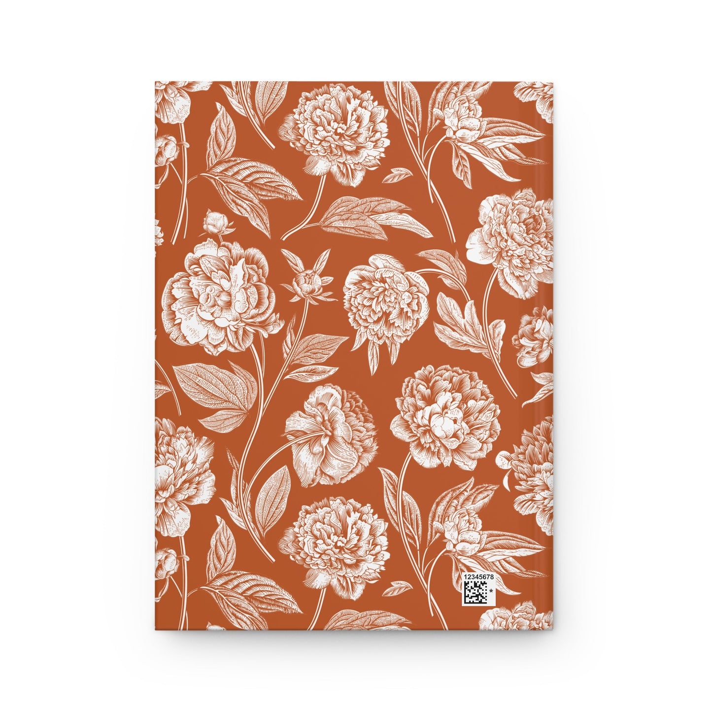 Journal | Dark Orange & White | Peony