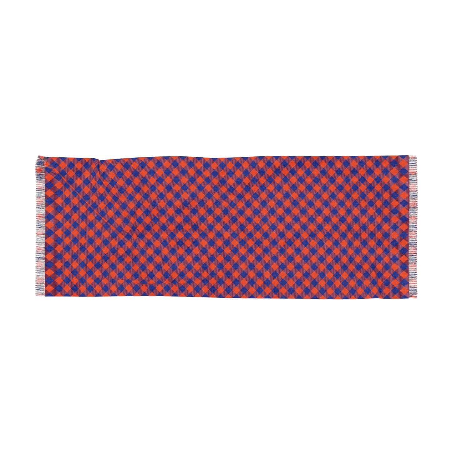 Scarf | Bright Blue & Orange | Gingham