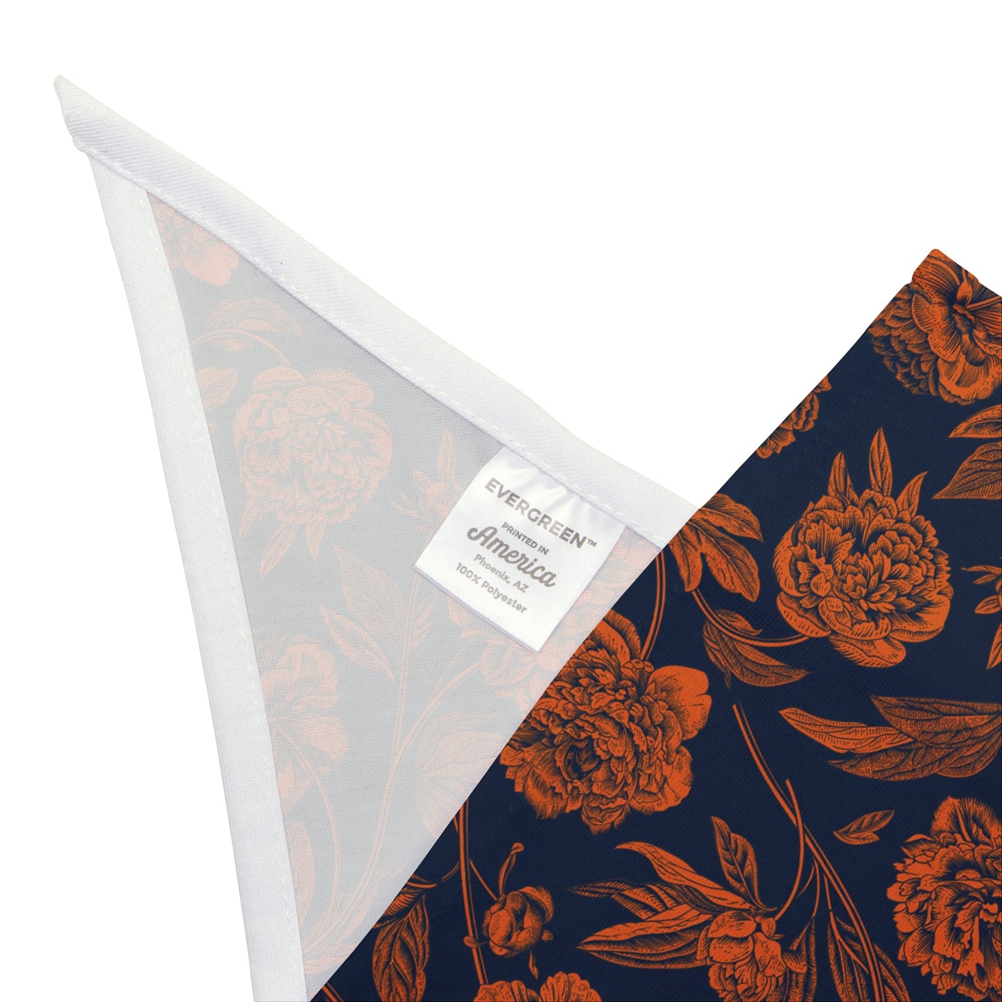 Pet Bandana | Orange & Blue | Peony