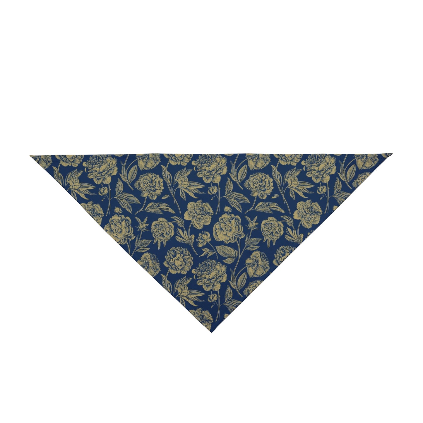 Pet Bandana | Blue & Gold | Peony
