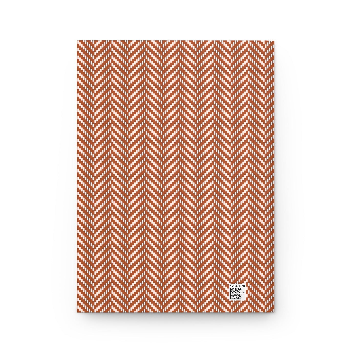 Journal | Dark Orange & White | Herringbone
