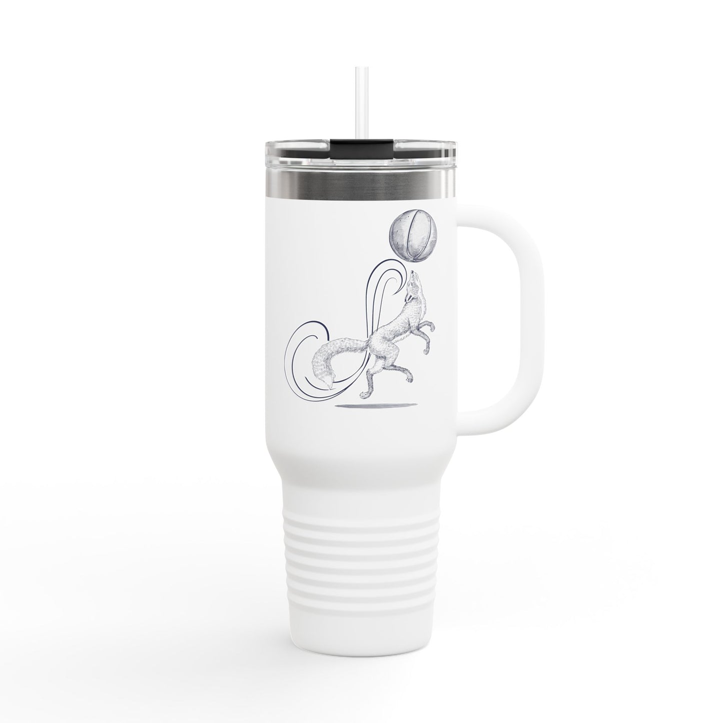 NYP 40oz Insulated Travel Mug with Handle | Fox Basketball