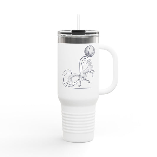 NYP 40oz Insulated Travel Mug with Handle | Fox Basketball