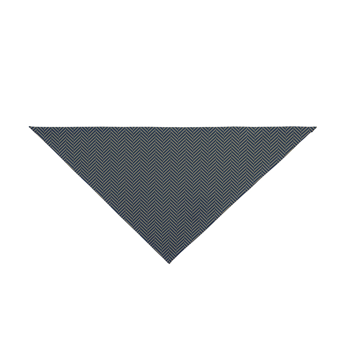 Pet Bandana | Blue & Gold | Herringbone