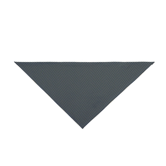 Pet Bandana | Blue & Gold | Herringbone