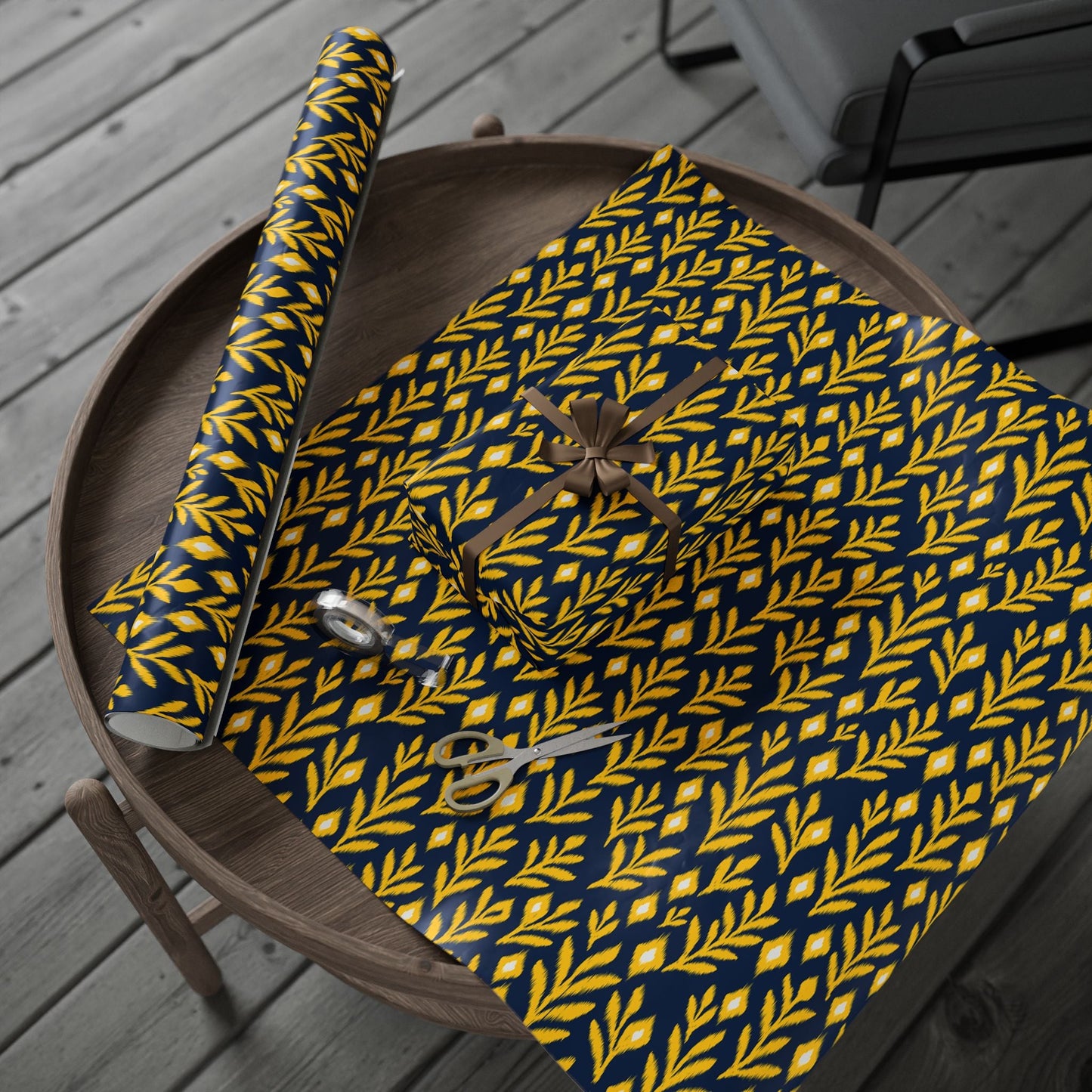 Gift Wrap | Yellow & Blue | Laurel
