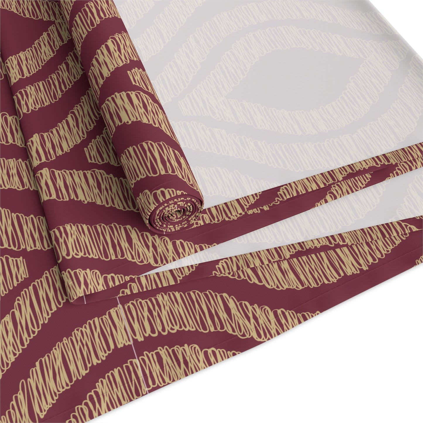 Table Runner | Maroon & Gold | Ogee