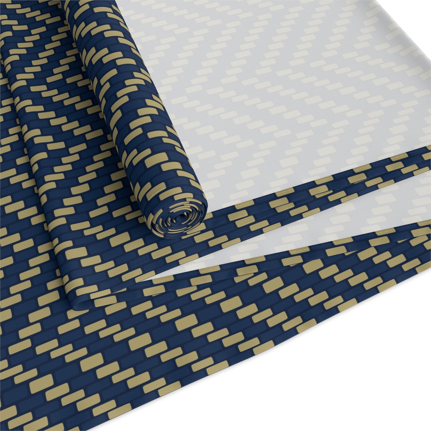 Table Runner | Blue & Gold | Herringbone