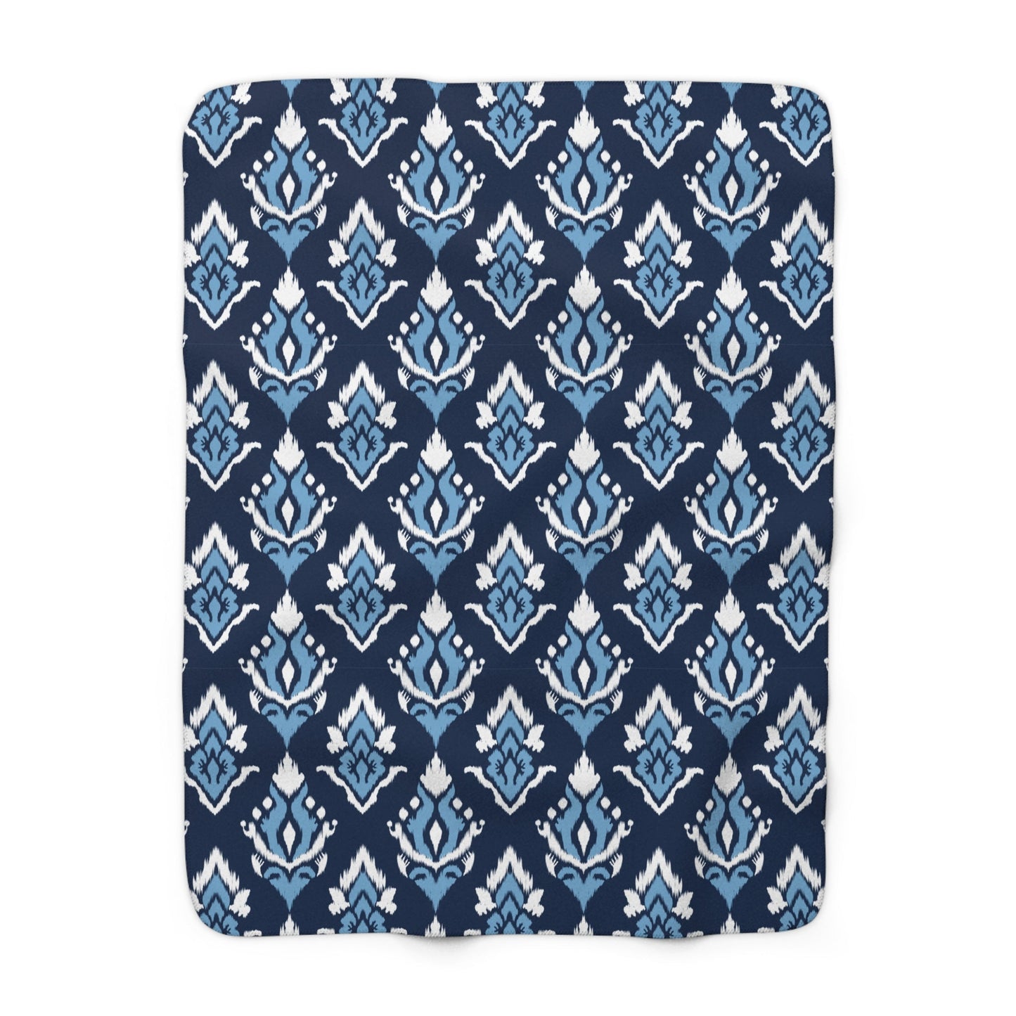 Sherpa Blanket | Light Blue & White | Ikat