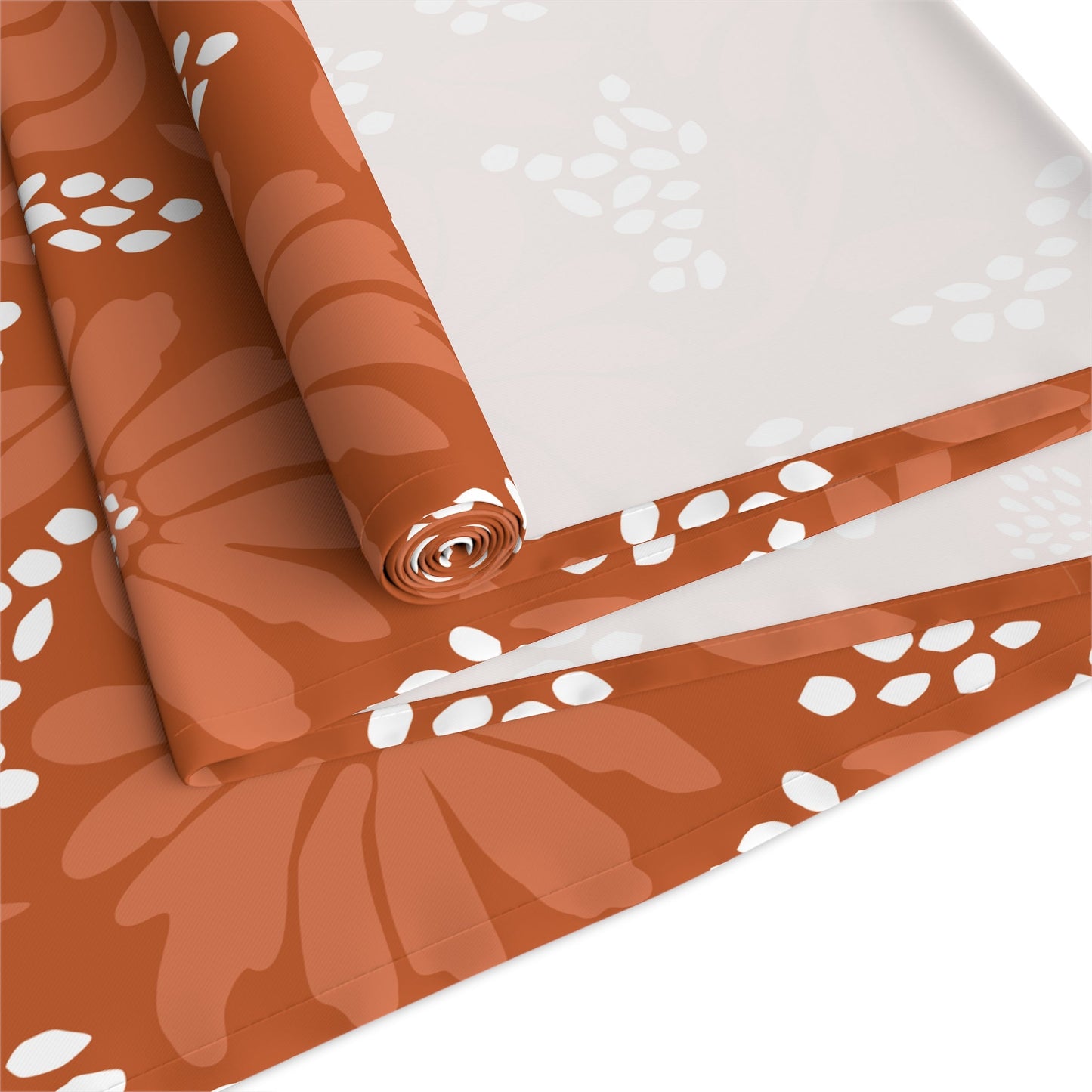 Table Runner | Dark Orange & White | Bellis