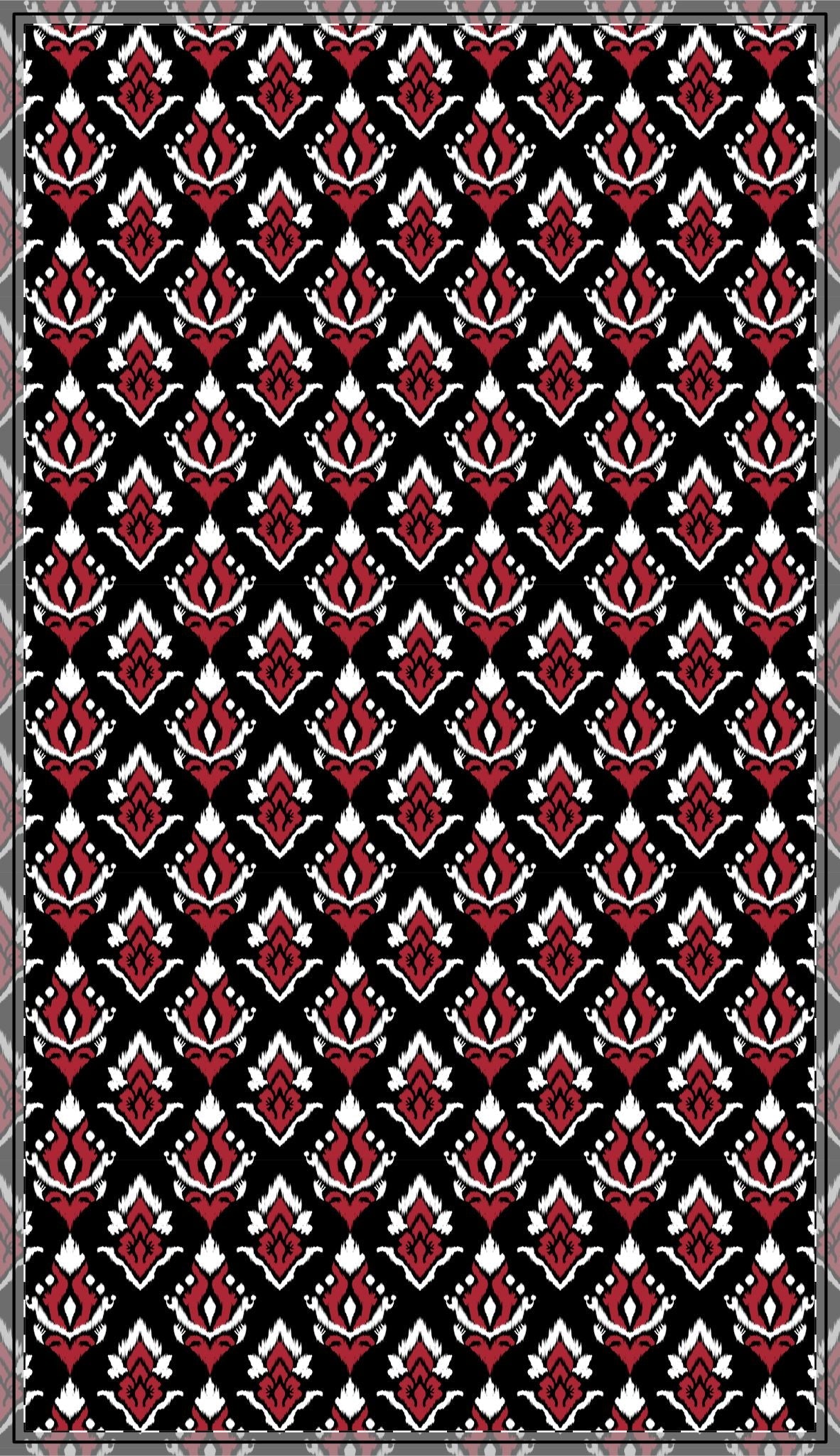 Tablecloth | Red & Black | Ikat