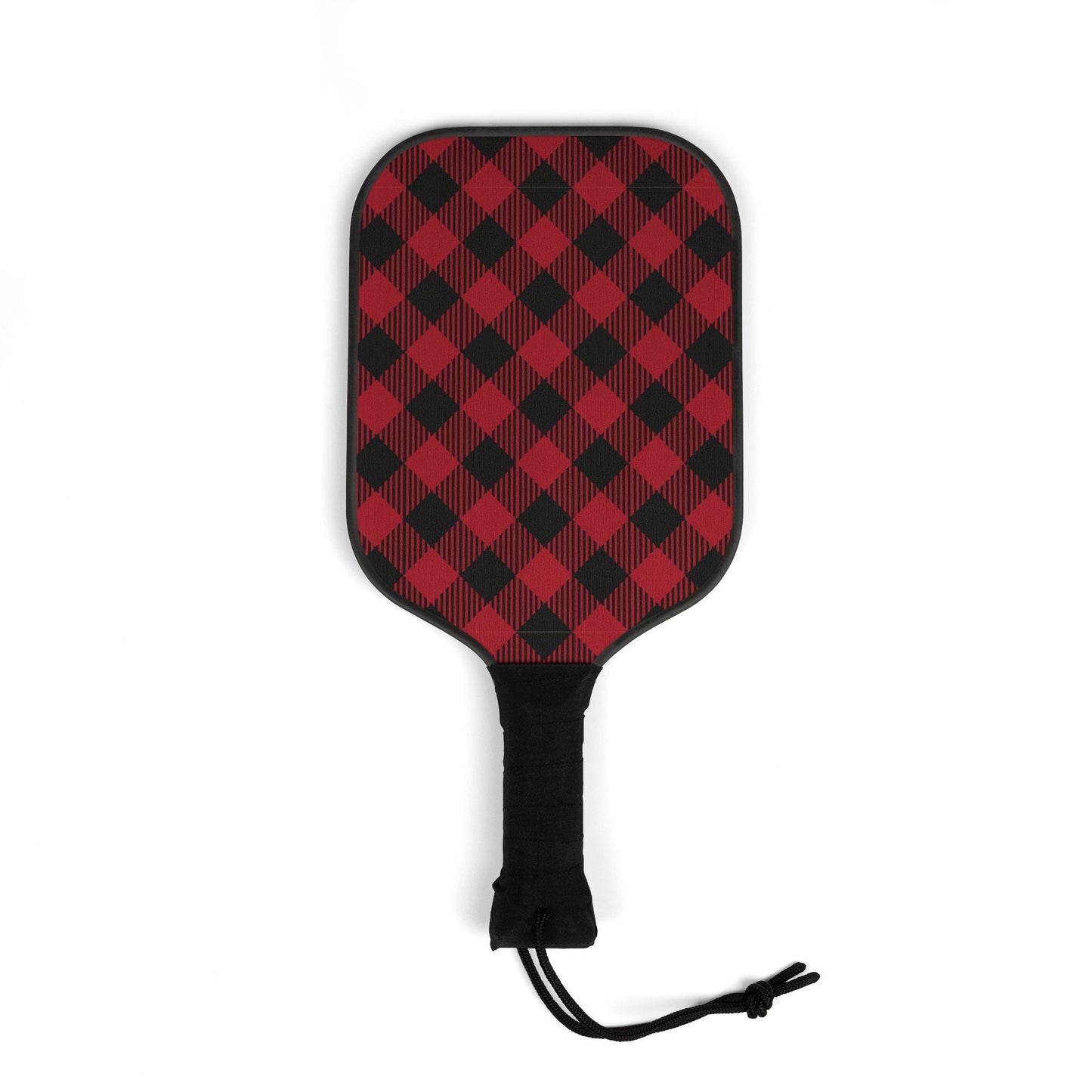 Pickleball Paddle Kit | Red & Black | Gingham