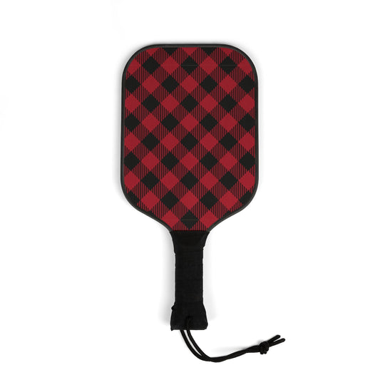 Pickleball Paddle Kit | Red & Black | Gingham