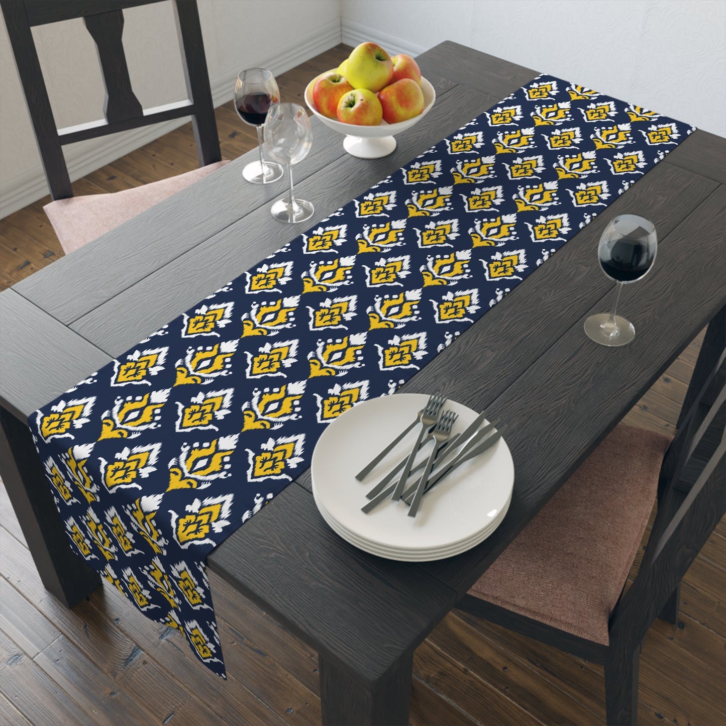 Table Runner | Yellow & Blue | Ikat