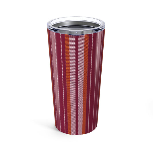 Tumbler | Maroon & Orange | Stripe