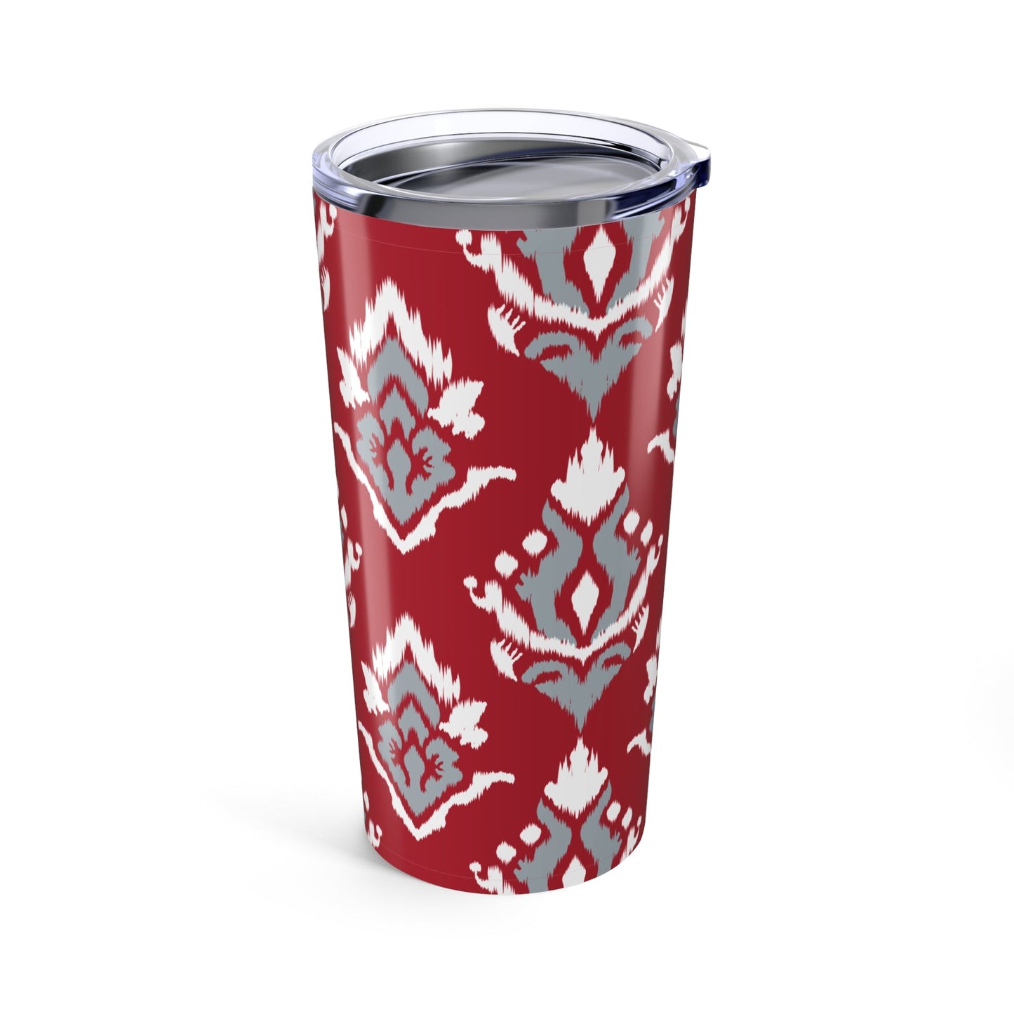 Tumbler | Red & Gray | Ikat