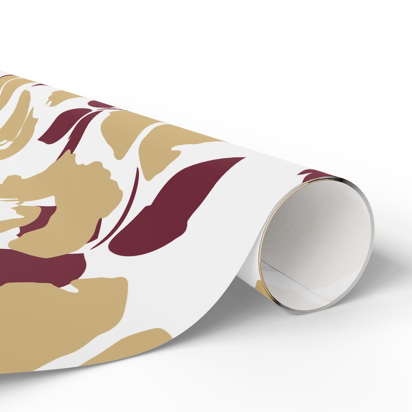 Gift Wrap | Maroon & Gold | Poppy