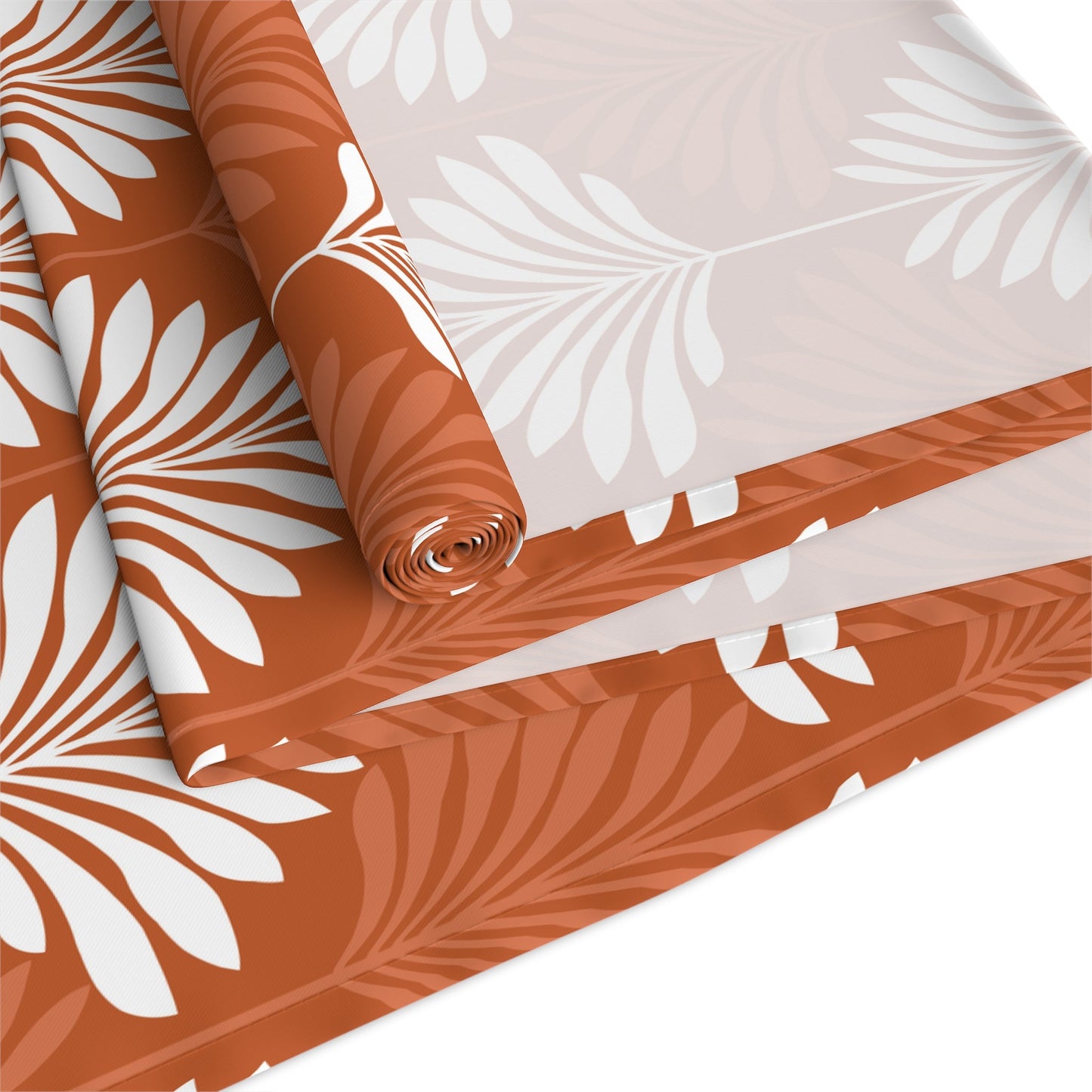 Table Runner | Dark Orange & White | Deco