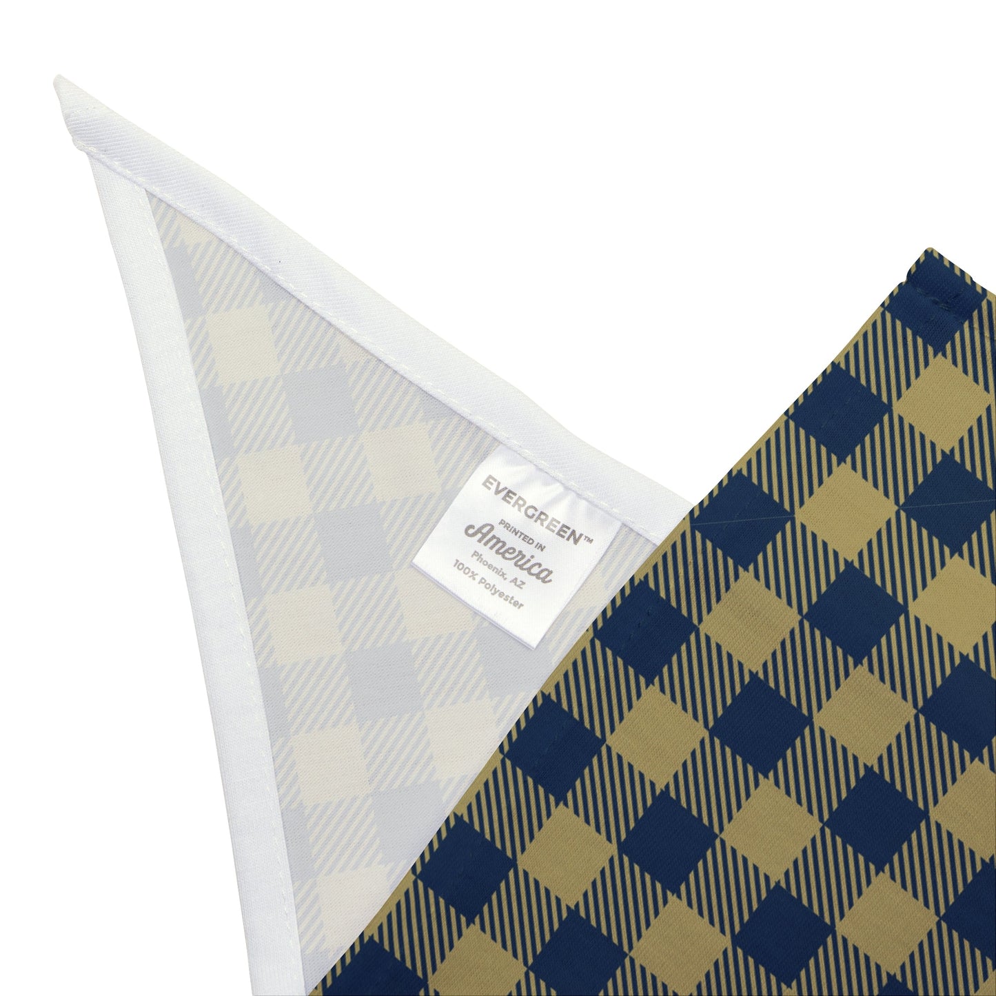 Pet Bandana | Blue & Gold | Gingham