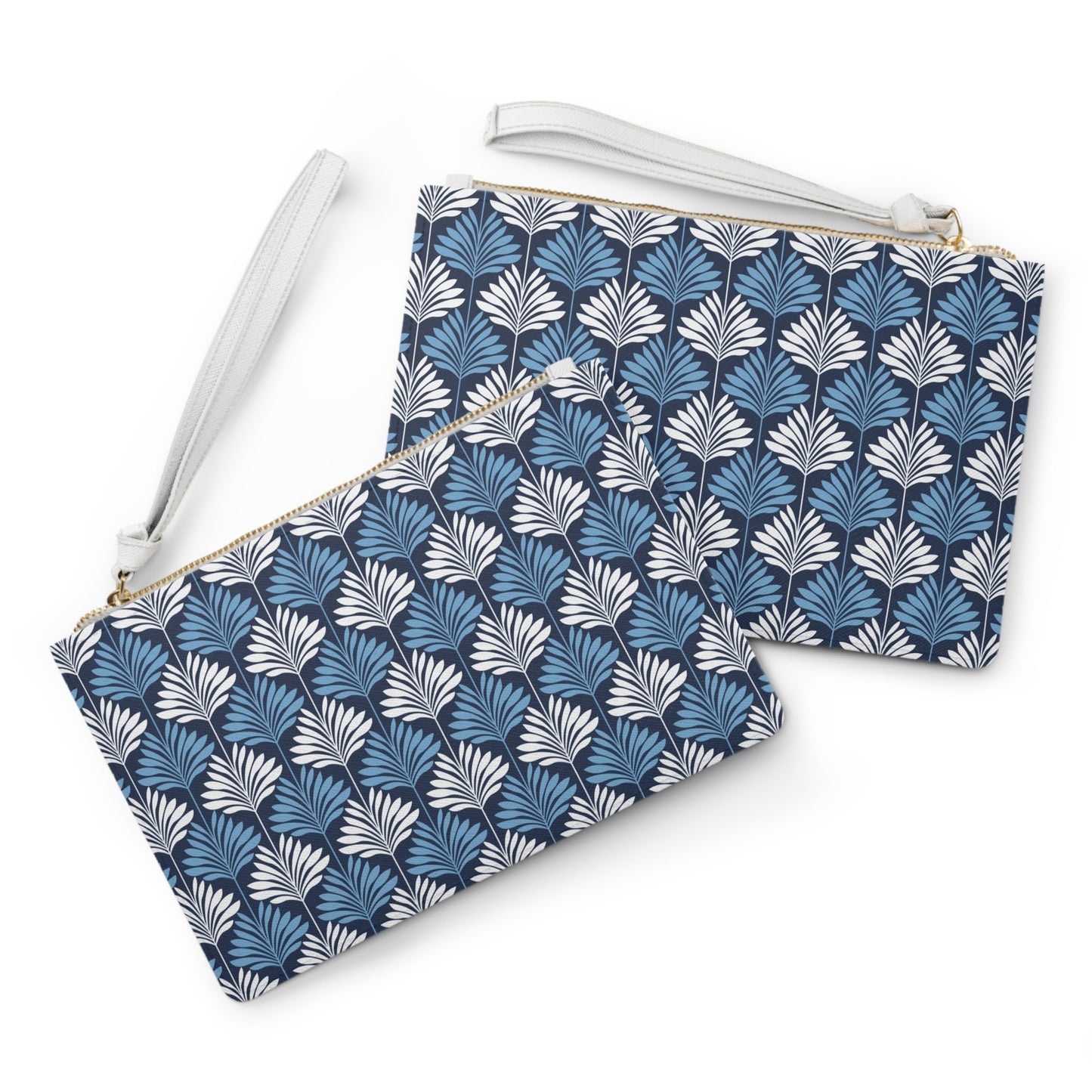 Clutch Bag | Light Blue & White | Deco