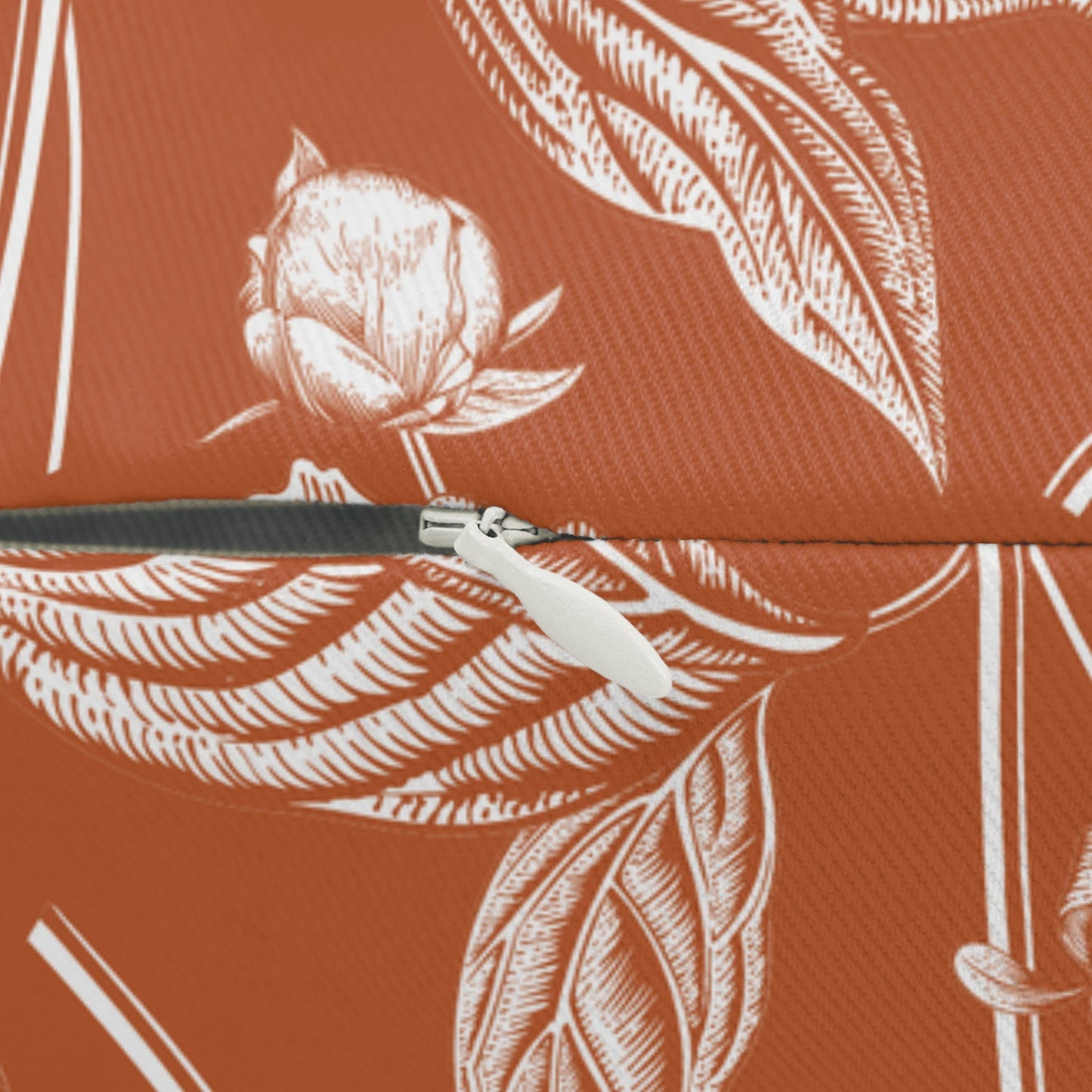 Pillow | Dark Orange & White | Peony