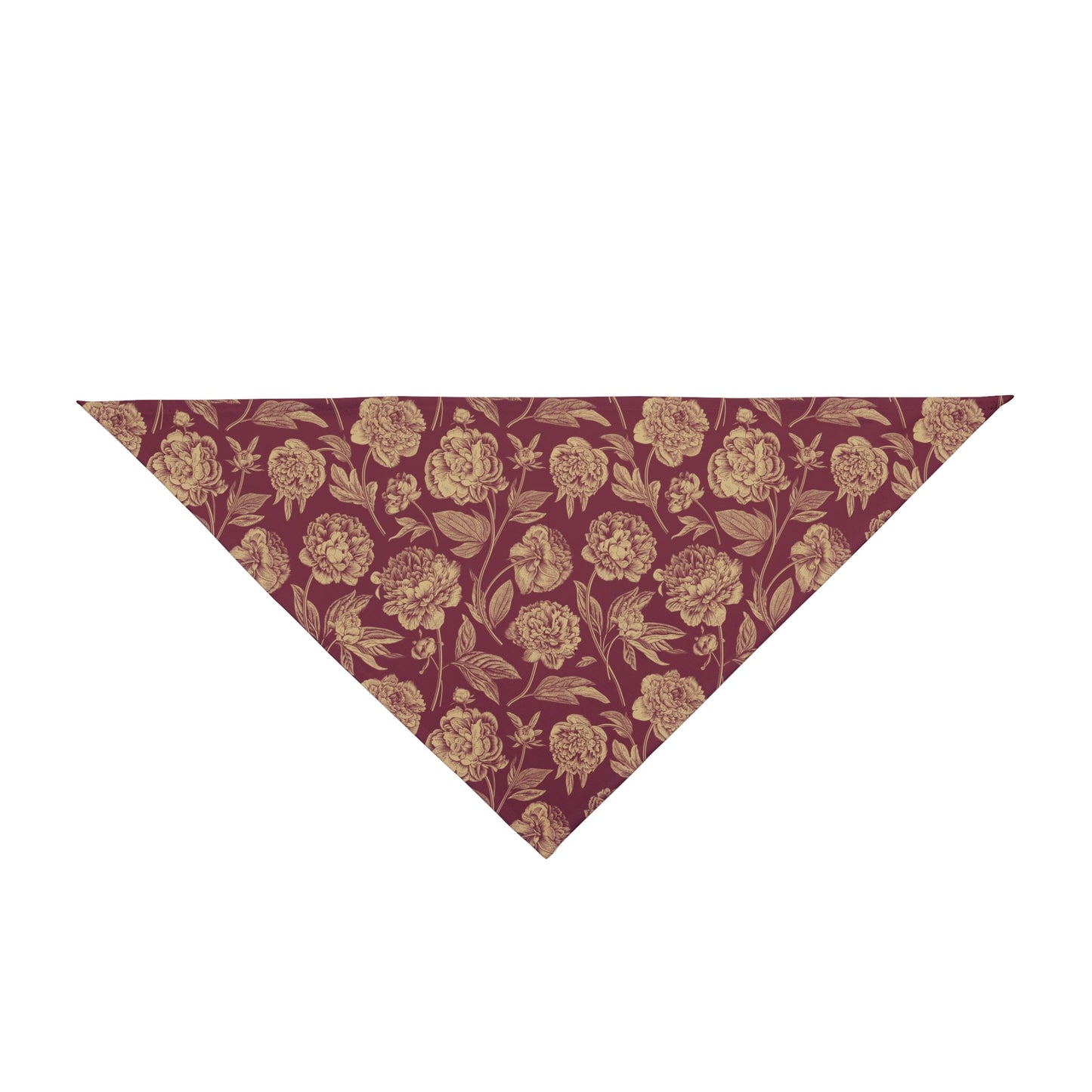 Pet Bandana | Maroon & Gold | Peony