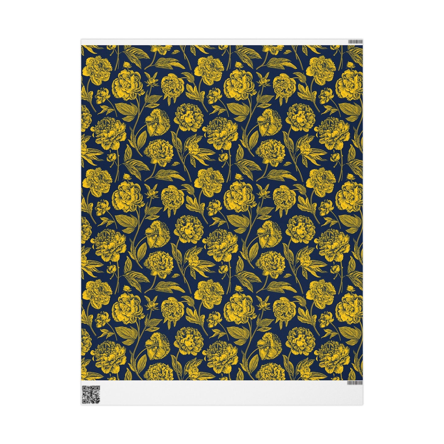 Gift Wrap | Yellow & Blue | Peony