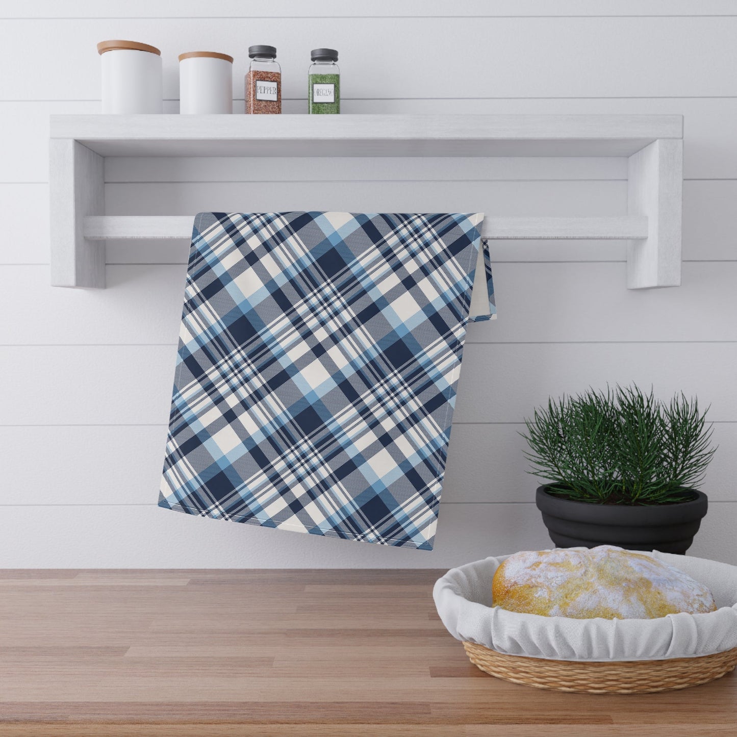 Tea Towels | Light Blue & White | Tartan