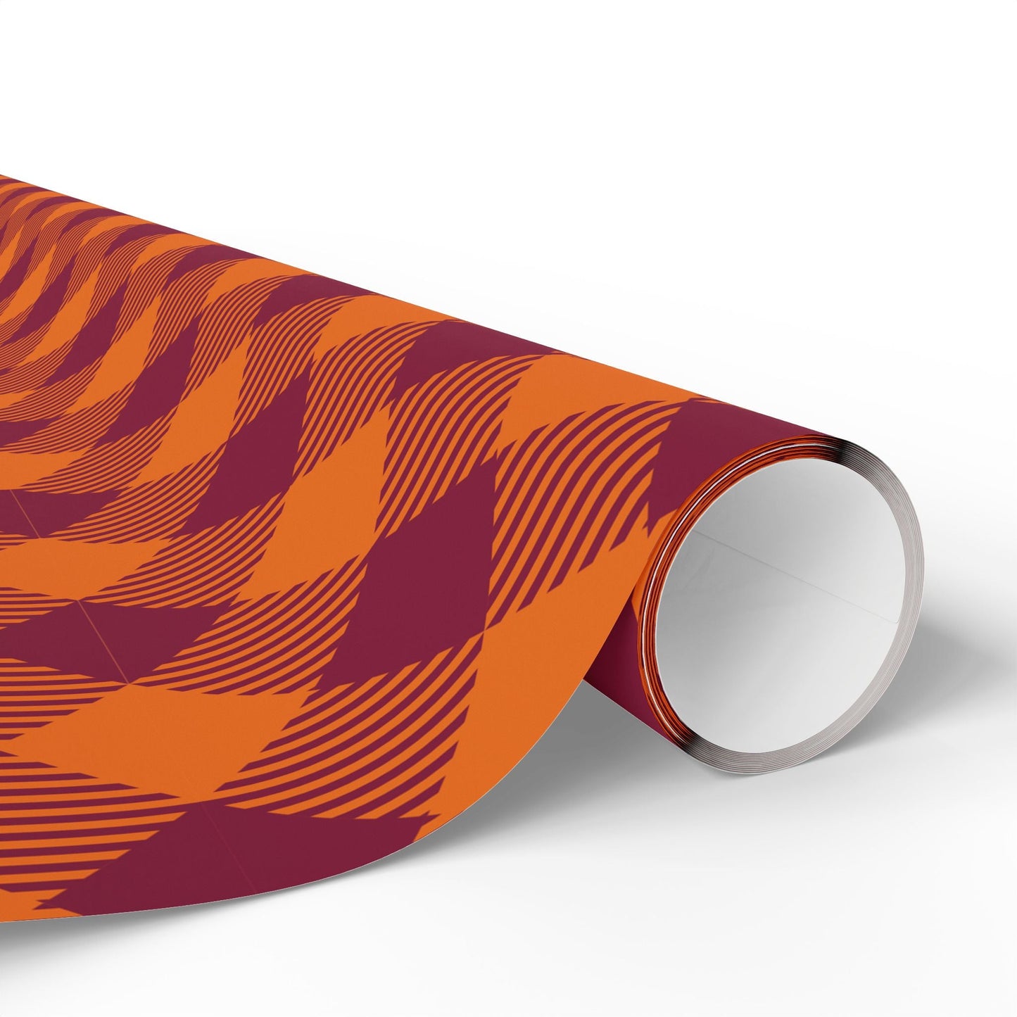 Gift Wrap | Maroon & Orange | Gingham