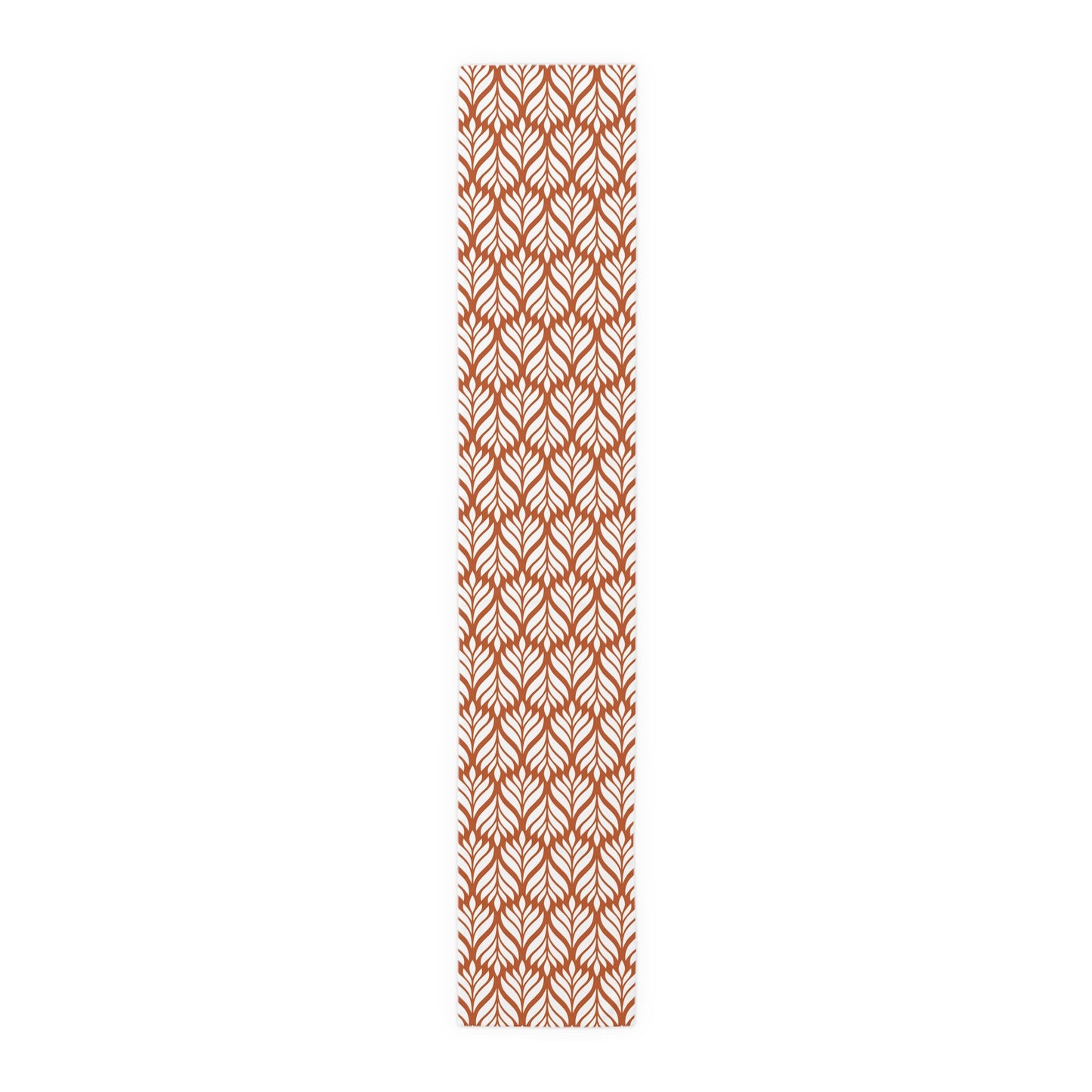 Table Runner | Dark Orange & White | Palm