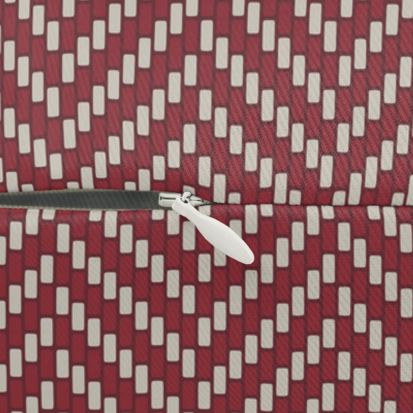 Pillow | Maroon & White | Herringbone