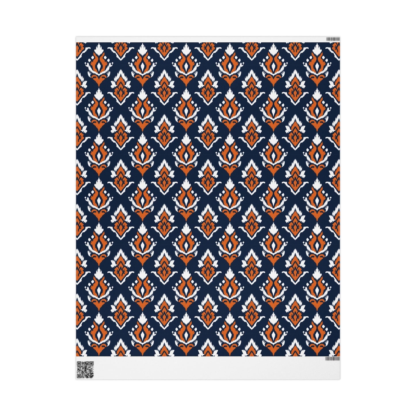 Gift Wrap | Orange & Blue | Ikat
